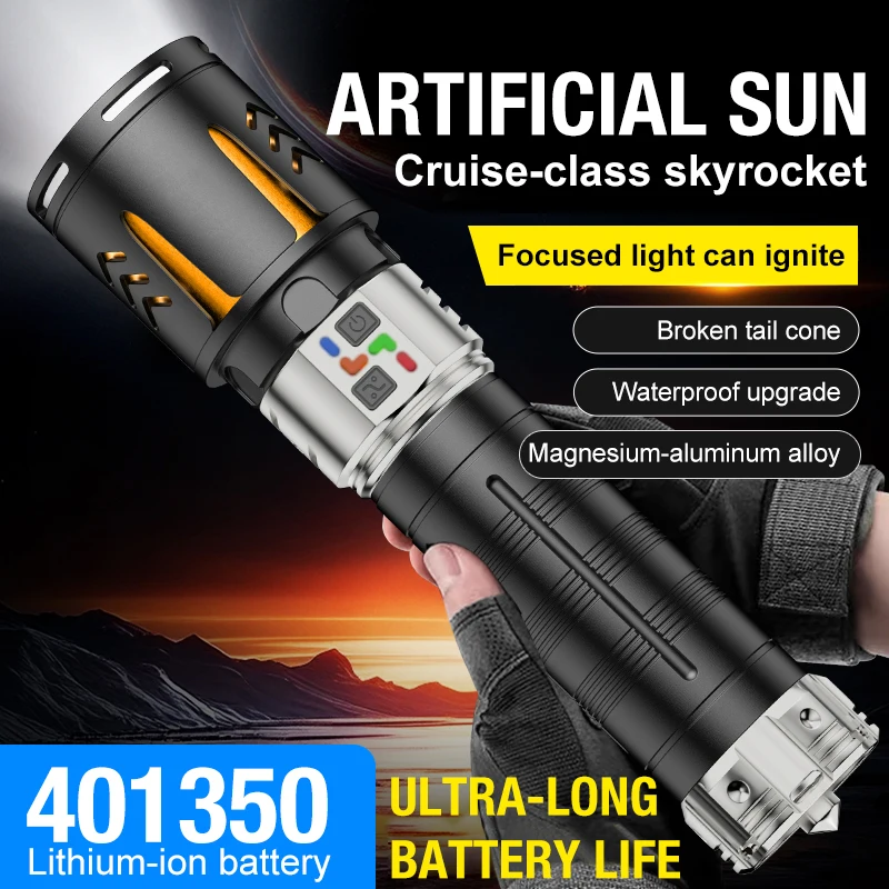all-aluminum-alloy-of-large-capacity-flashlight-supports-type-c-charging-and-the-tail-is-equipped-with-an-emergency-window-brea