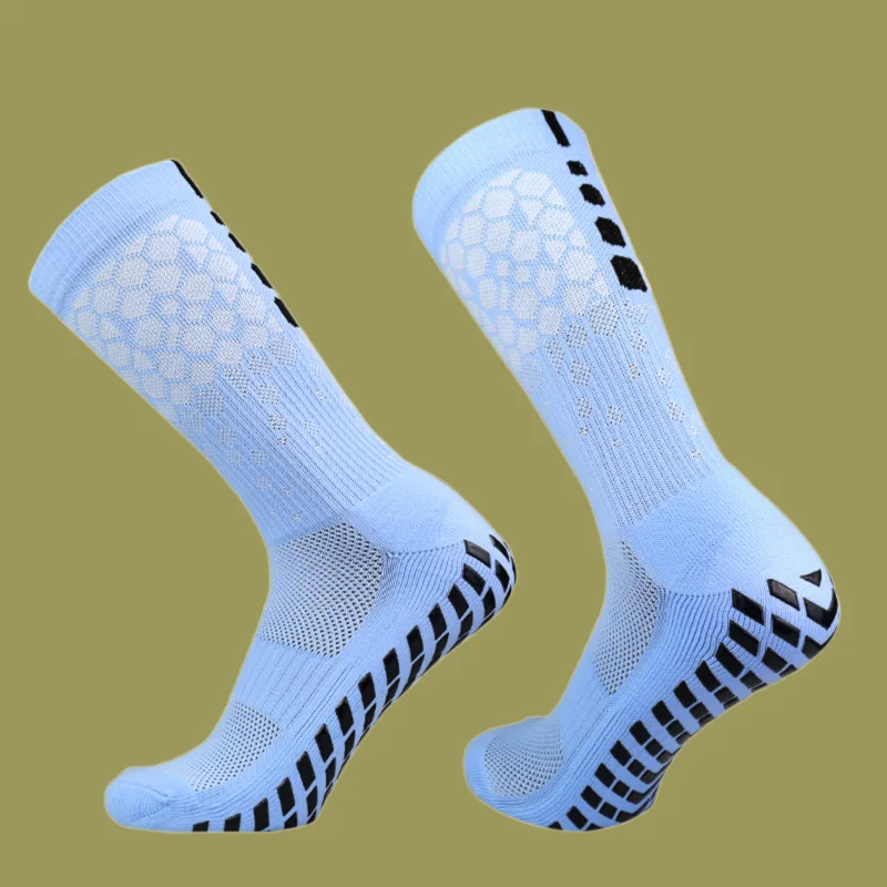 3/5 Paar neue hochwertige Herren Fußball Sport Socken bequeme Anti-Rutsch-Griff Fußball Grafiken atmungsaktive Herren High Tube Socken