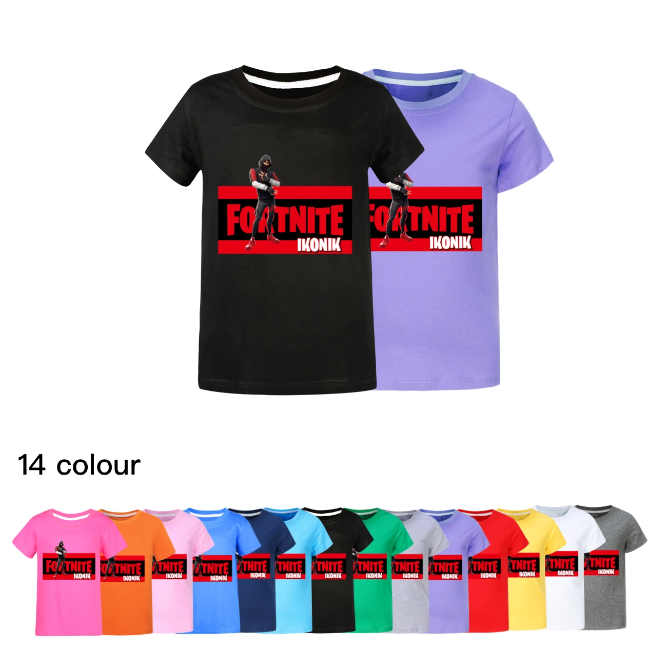 Fortnite Summer Girl  Boy Print T-shirt  Child Birthday T Shirt Cotton Tee Fashion Short Sleeve Loose Clothes986