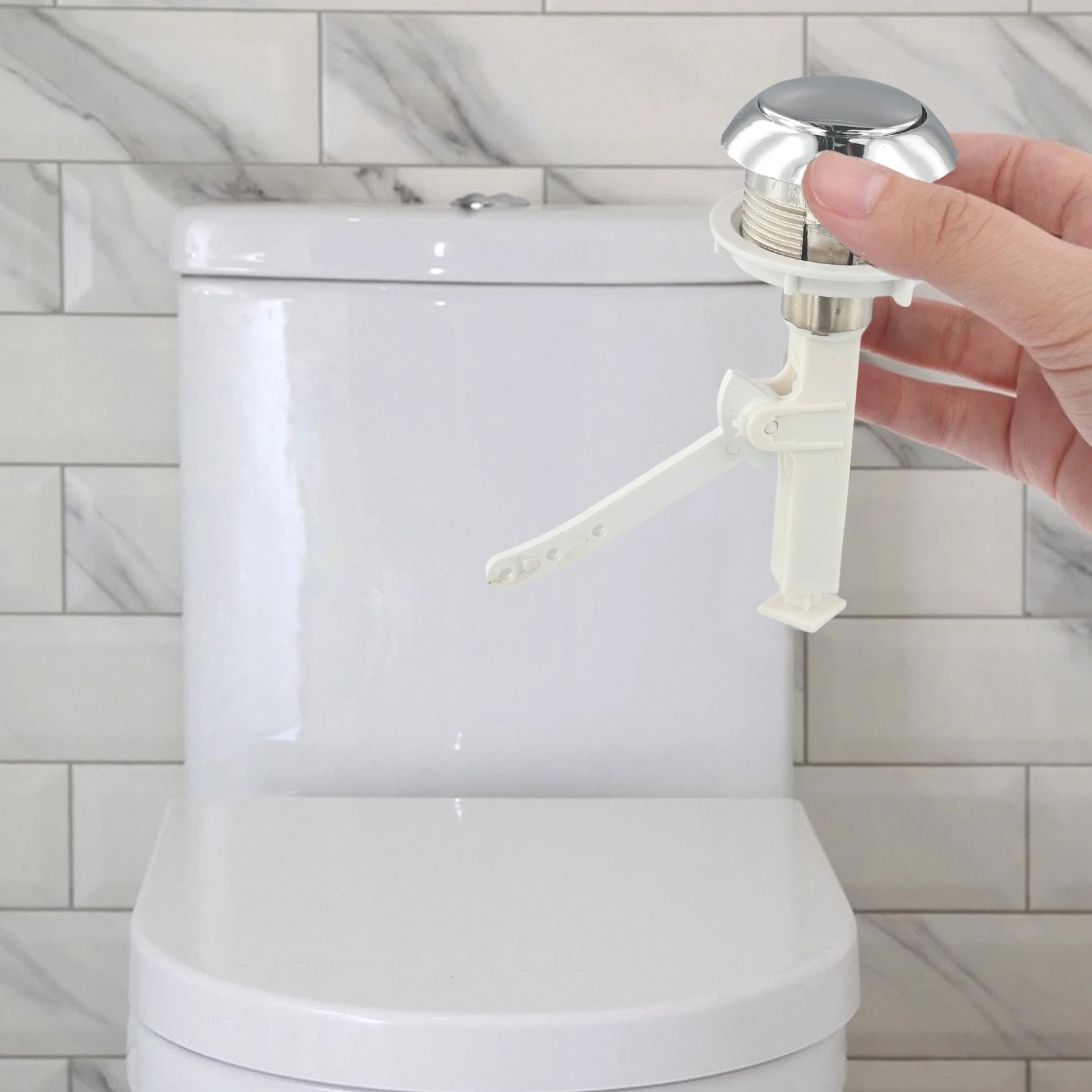Brand New High Quality Practical Useful Push Button Flush Toilet 1pc Water Tank Bathroom Replacement 12x10x5.5cm For Home