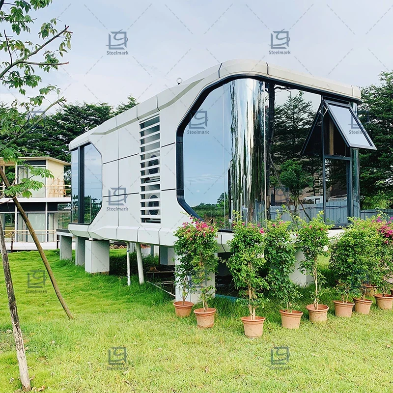 Guosemade Prefab House Space Cap sule Bed Cabin Hotel Container Home Luxury Cap sule House Sleep Pod Outdoor Mobile