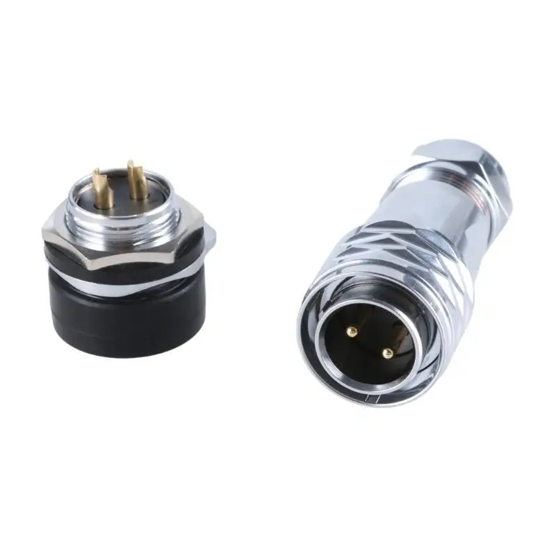 R53C Wetterfester 2-poliger Kabelstecker, 20 mm, Panelmontage, Buchsenstecker, Stecker, IP67 – Detail 5