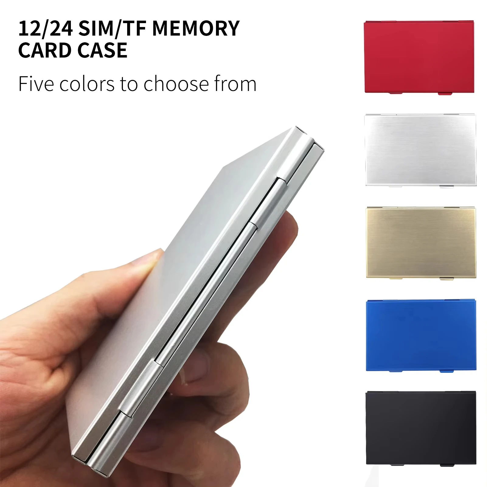 TPC Aluminum Storage Box Bag Holder For Nano SIM Card And pin