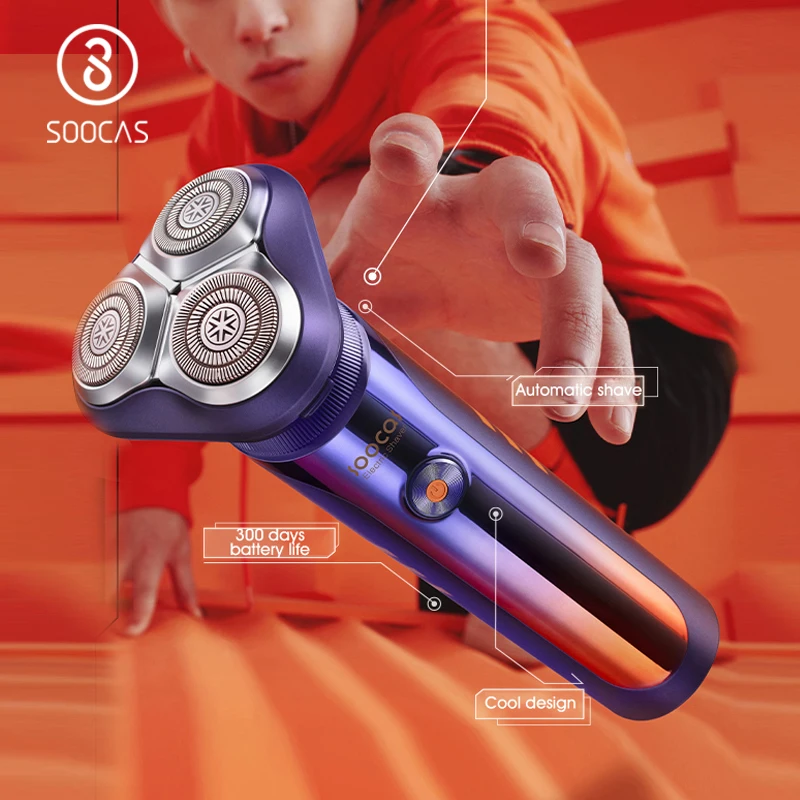 

SOOCAS S31 Smart Electric Shaver Auto-shave Razor Man Shaving Machine Electric Shavers Trimmer Beard Type-C Rechargeable IPX7