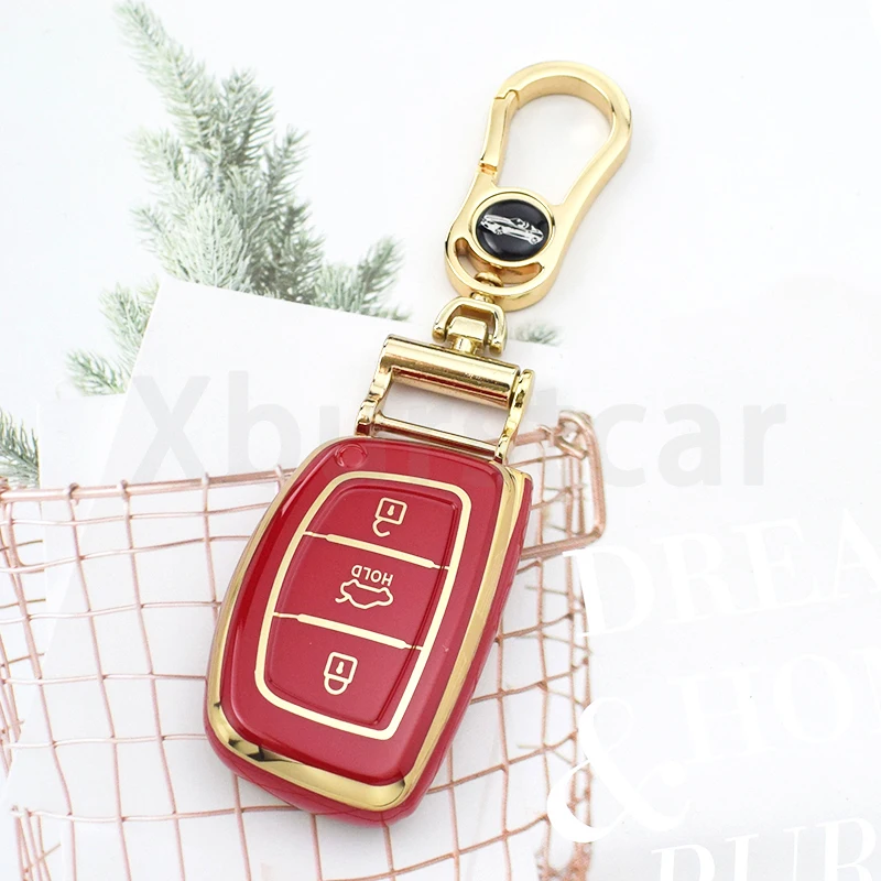 For Hyundai ix25 ix35 ix45 i10 i20 i30 i40 Tucson Sonata Fe Creta Verna Solaris Mistra Elantra TPU Car Key Case Cover Auto Shell