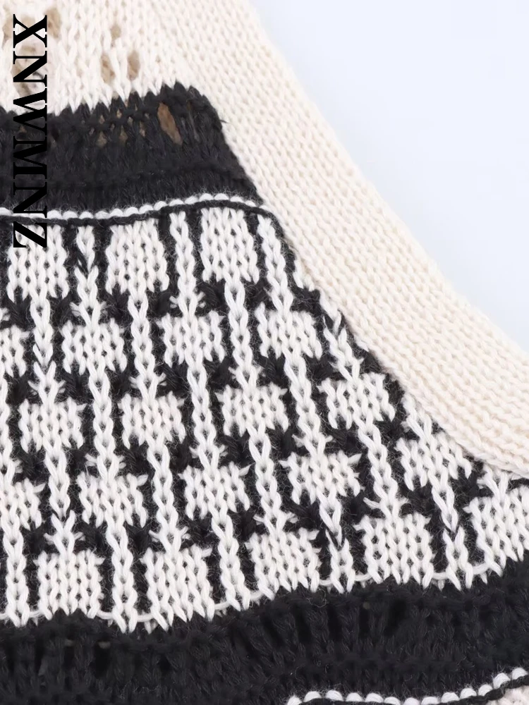 XNWMNZ 2025 여름 신상 여성 파티 클럽 홀터넥 숄더 홀터 니트 드레스 심플 레이디 민소매 드레스 패션 미니