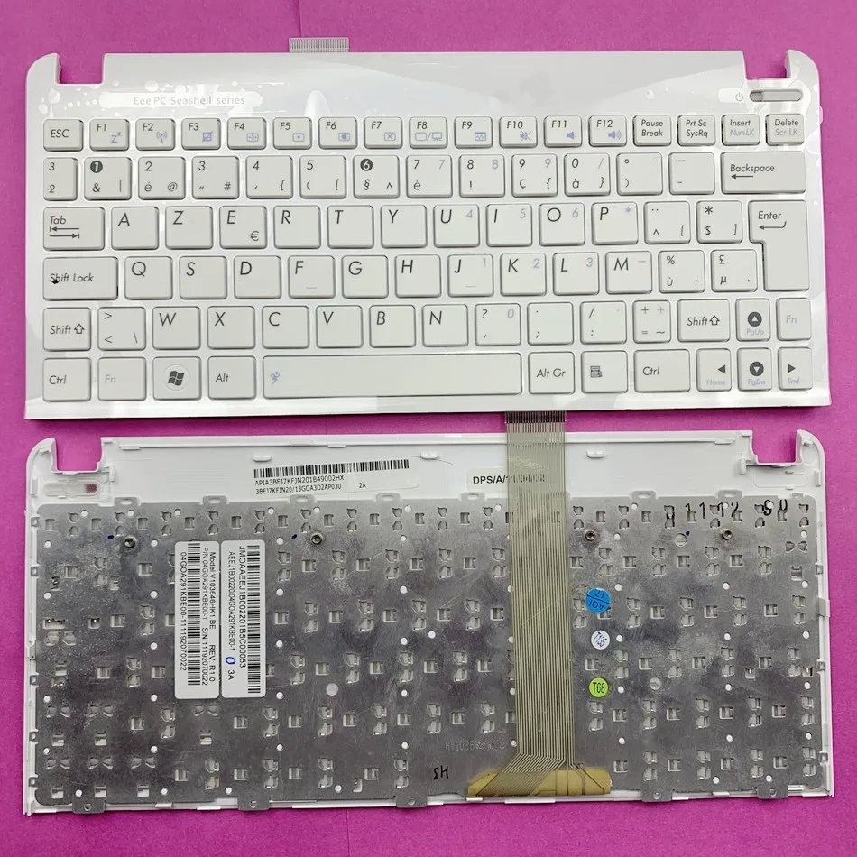 

Belgian Laptop Keyboard For Asus Eee PC 1015 1015B 1015BX 1015PW 1015CX 1015PD 1011 1015PX White Frame BE Azerty Layout