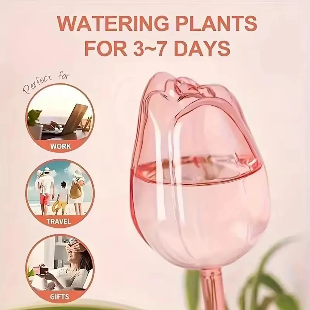 Tulip Shaped Plastic Self Watering Spikes Adjustable Drip Automatic Plant Waterer for Indoor Potted Plants Vacation Business