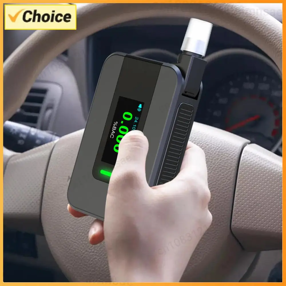 

Electrochemical Alcohol Tester IPS Display Blowing Drunk Driving Alcohol Tester Portable Alcohol Meter for Outdoors Expressway