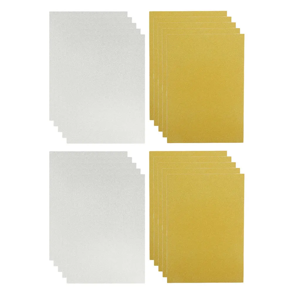 20 قطعة ورق البطاقات اللامع الذهب والفضة لامع لصنع بطاقات سكرابوكينغ مشاريع ذاتية الصنع لوازم الحرف الورقية للحرف اليدوية #2