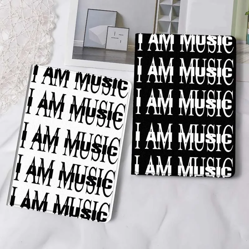 

Чехол для планшета I Am Music Text для Samsung Tab Galaxy S6 S11 A A7 A8 A9 A11 10.1 10.4 10.5 Plus Lite, подарок