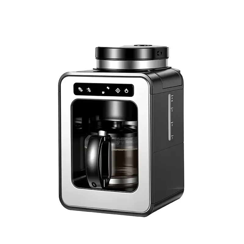 For Automatic Coffee Maker with Grinder Fresh Ground Drip Coffee Machine for Home Office Compact Grind and Brew Coffee Maker