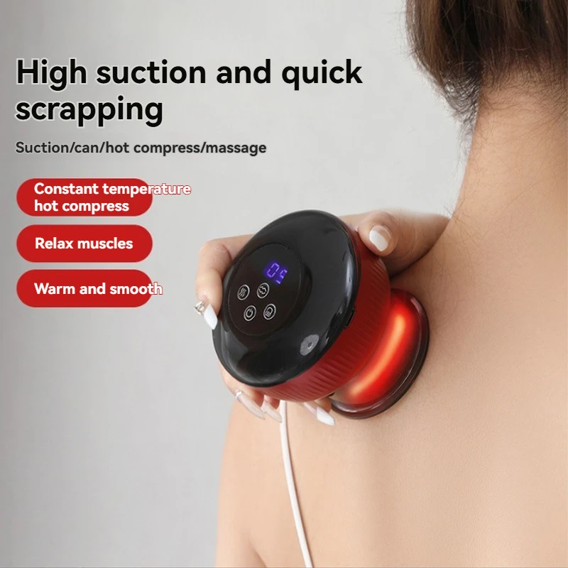 

Intelligent vacuum cupping massager with electric heating and scraping suction cups to relieve fatigue and promote healthy scrap