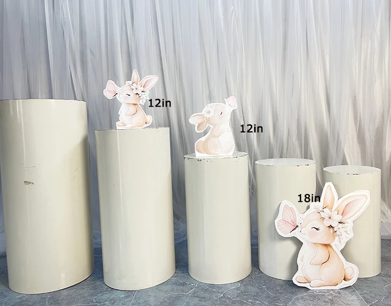 Kt доска кролик вырез фон 12/18/24/36 дюймов доска для дня рождения для вечеринки детского душа стоячая опора
