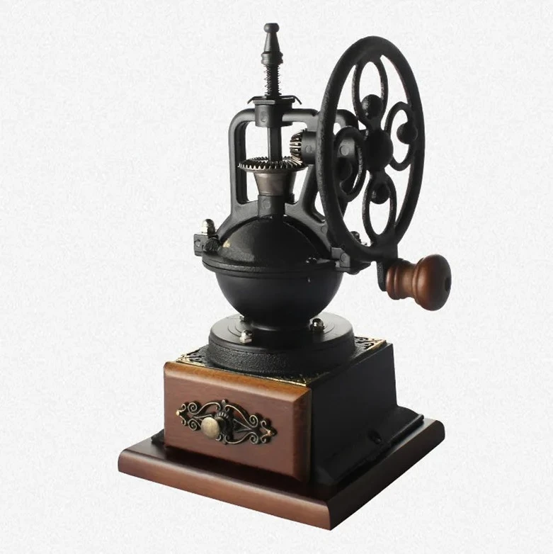 Hand coffee machine Cast iron small wheel Manual coffee grinder