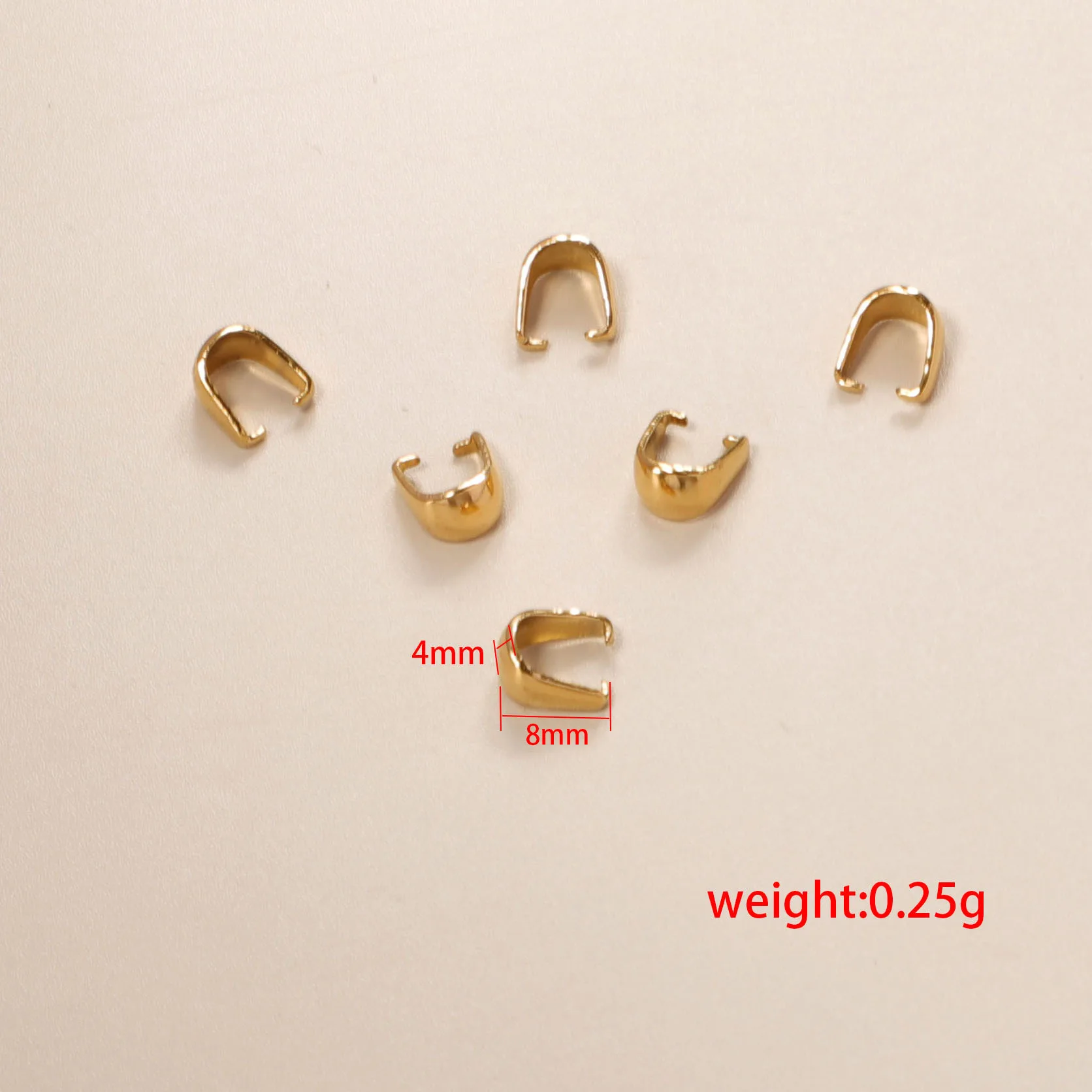 30Pcs/Lot Stainless Steel Thickening Type Clips Clasps 4*8mm DIY Pinch Clip Bail Clasp For Women Necklace Fashion Jewelry