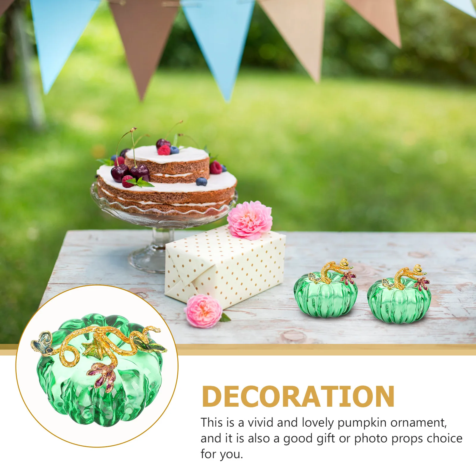 

Crystal Pumpkin Decor Fine Workmanship Premium Material Lovely Desktop Decoration Baddie Room Crystal Pumpkin Baddie Room Decor