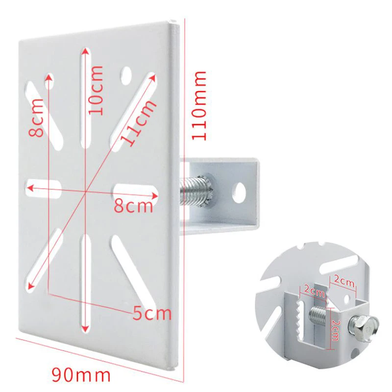 Adaptador de montaje de poste Vertical Universal con fijación de tornillos, soporte de montaje en pared para cámara de seguridad CCTV, domo PTZ