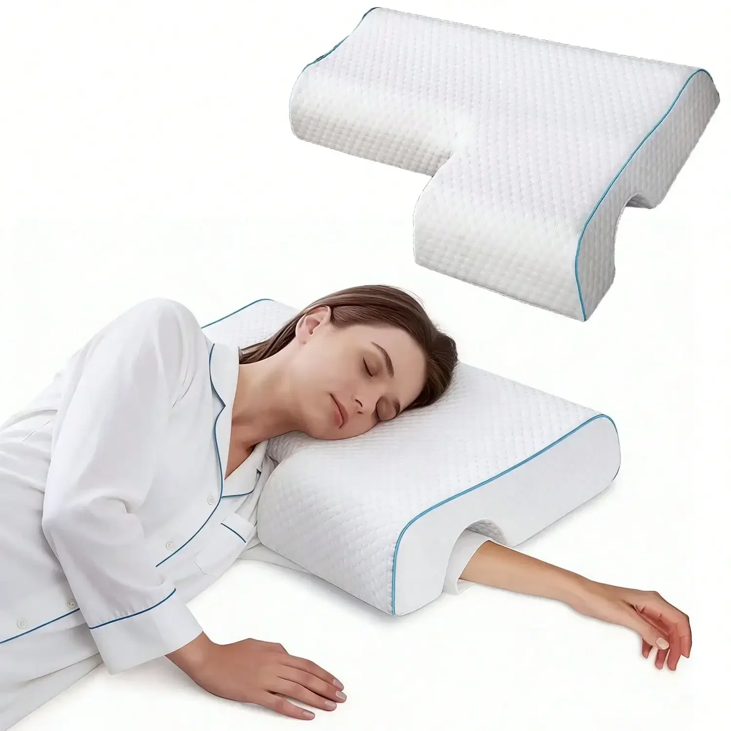 

Cuddle Pillow For Adults, Breathable Memory Foam Hug Pillow With Slow Rebound - Cuddle Sleep Pillow For Anti Press