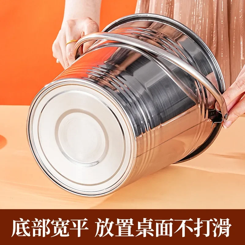 useful Ice Bucket, Commercial Stainless Steel Portable, Water Tank, Bar Champagne Bucket, Wine Beer Household Thickened Water T
