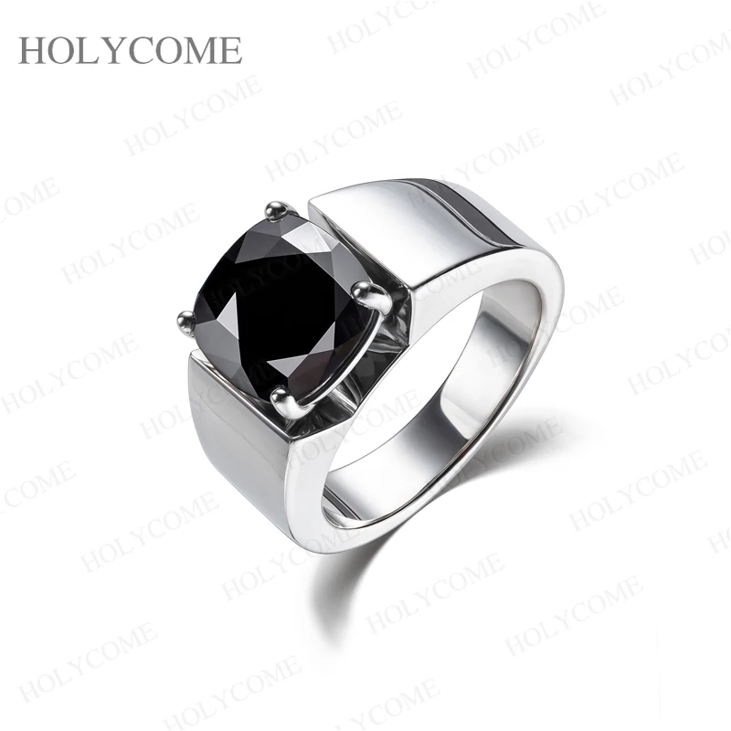 Ringe aus 925er Sterlingsilber für Herren, 5 Karat Moissanit/Im Labor gezüchteter Edelstein, VVS1, modische Geschenke, Verlobung, Hochzeit, hochwertiger Schmuck – Detail 7