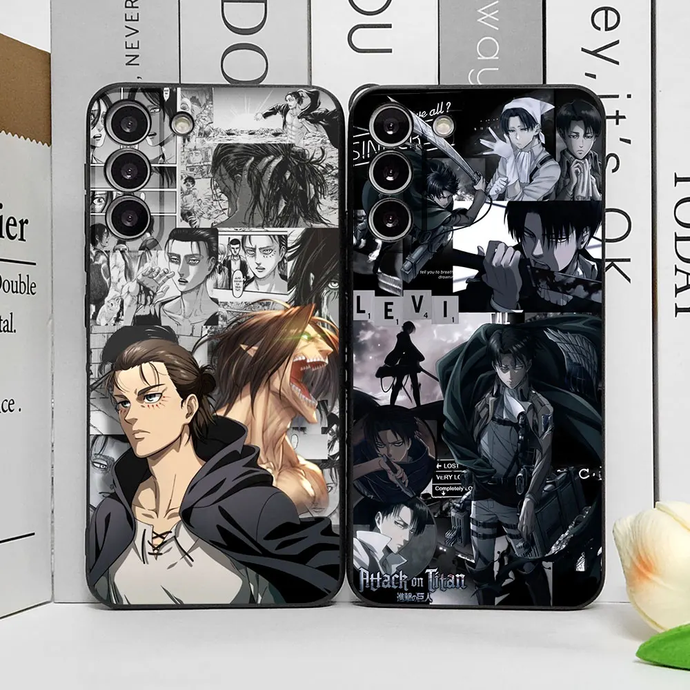 Anime Japanese Allen Attack on Titan Phone Case for Samsung Galaxy S24 S23 S22 S21 S20 Ultra Plus FE Shockproof Soft Cover Funda