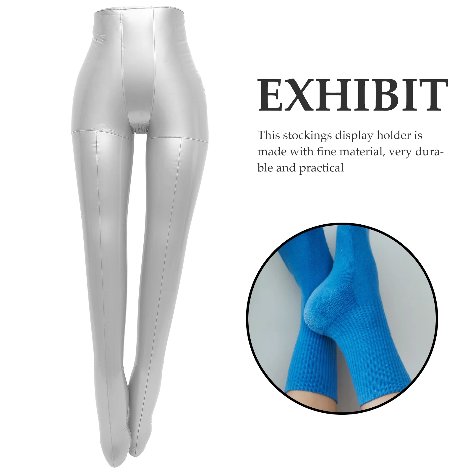 

Inflatable Female Half Body Leg Mannequin for Shop Clothing Stockings Leggings Trousers Display Multipurpose Use