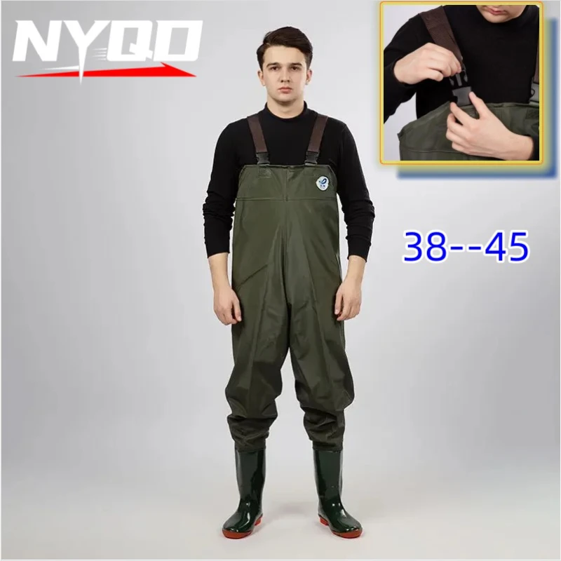 One Piece Waterproof Half Body Water Pants 85 Type Knitted Fabric Water Beihai Outdoor Wading Fishing Pants