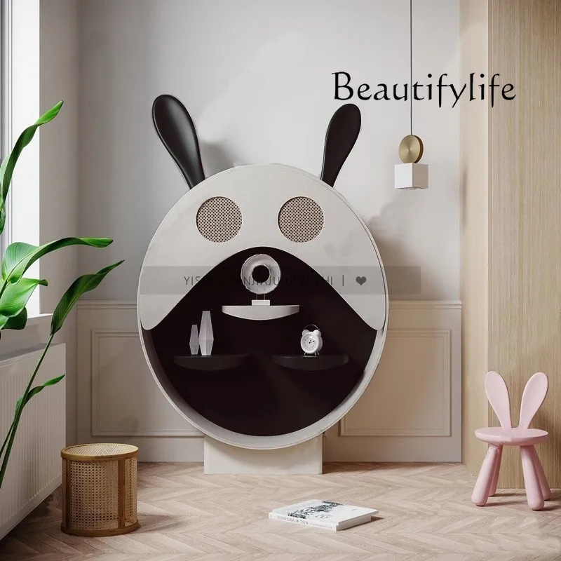 Italian minimalist creative children's bookcase decorative shelf paradise display stand rabbit personality display cabinet