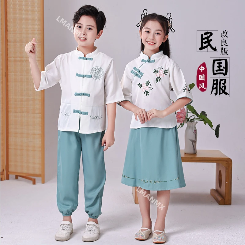 子供のパフォーマンス衣装、古代スタイル、民族衣装、漢服、伝統的な唐の衣装