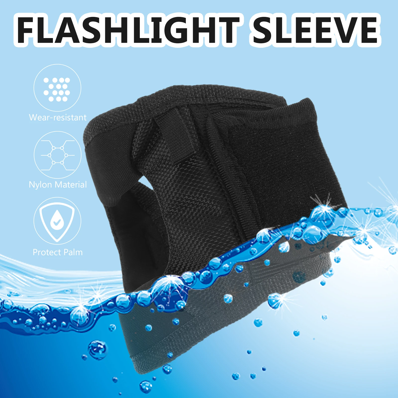 

Diving Flashlight Cover Camping Holder Wrist Torch LED Walking Safety Lights Nylon Strap Dive Accessories Gear Secure
