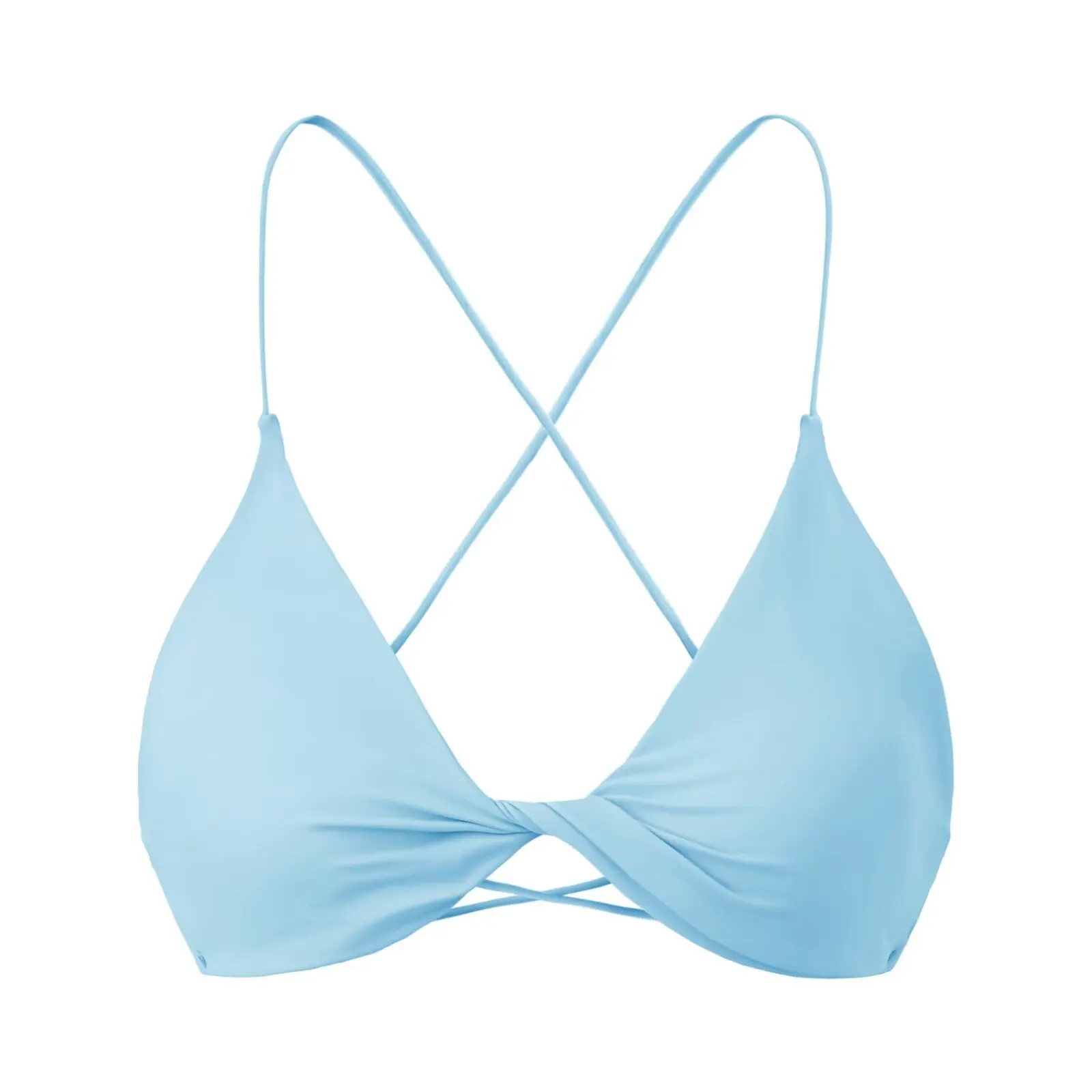 Seksowny top damski na ramiączkach typu bikini, z wkładkami w biuście, idealny na lato, do jogi, sportowy, obcisła bielizna, z nylonu, o długości ort, w jednolitym kolorze.