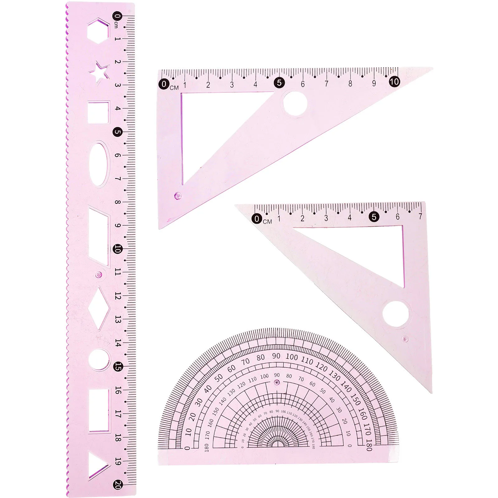 Drawing Ruler Geometry Tool Multi Functional Professional Drafting Ruler for School Design Drawing Math Protractor