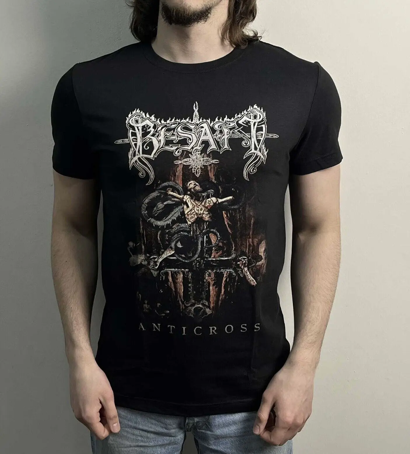 Besatt - Anticross T-Shirt Black mayhem dark throne emperor