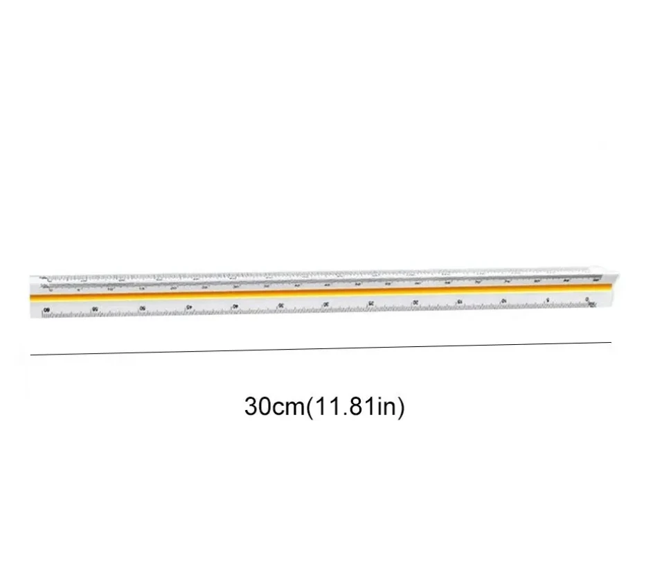 30cm Triangular Scale Ruler Stationery Drawing Measuring Architect Ruler Technical Drawing Ruler School