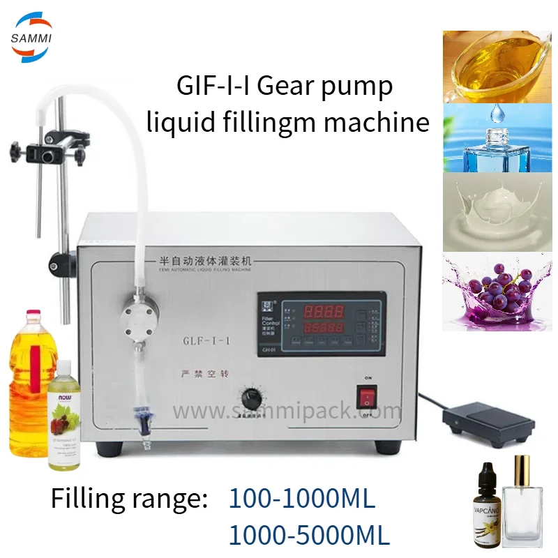 

Gear Pump Liquid Bottling Machine Medium/Big Pump Single Head Eliquid Filling Machine Home Appliance 100-1000ML 1000-5000ML