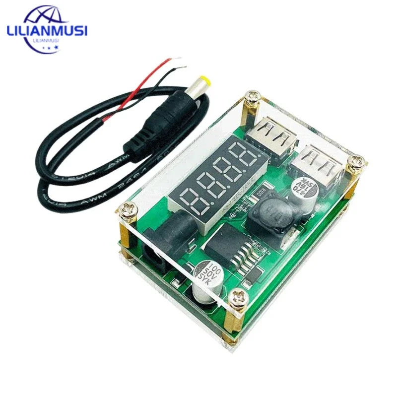 Dual USB DC-DC Step Down Power Supply Charging Module 6V-40V to 5V 3A Car Power Bank Voltage Regulator Buck Coverter 12V 24V