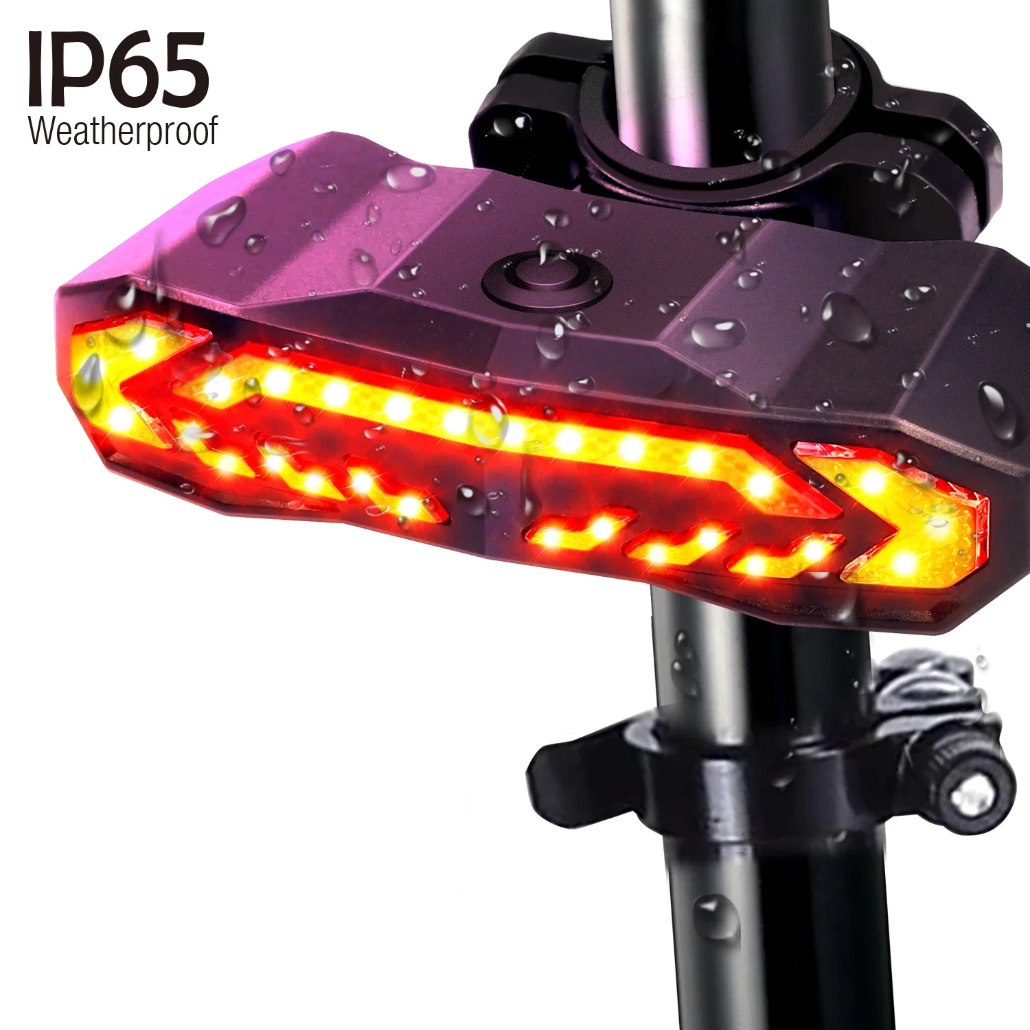 Bicycle Alarm Light Rear Tail LED 93LM USB Rechargeable Waterproof IP65 Cycling Light Safety Warning Light