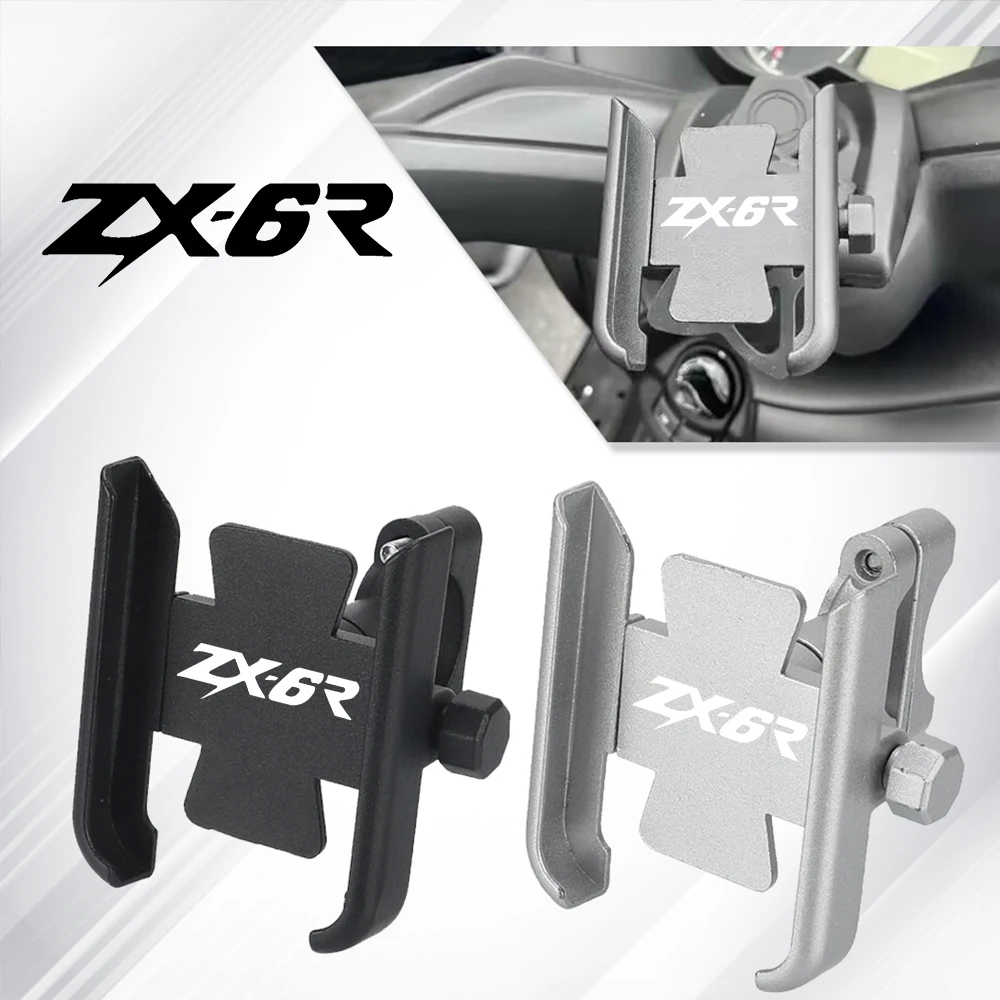 

For KAWASAKI ZX6R ZX-6R ZX 6R 2000-2024 2023 2022 2021 Motorcycle Accessories Handlebar Mobile Phone Holder GPS Stand Bracket