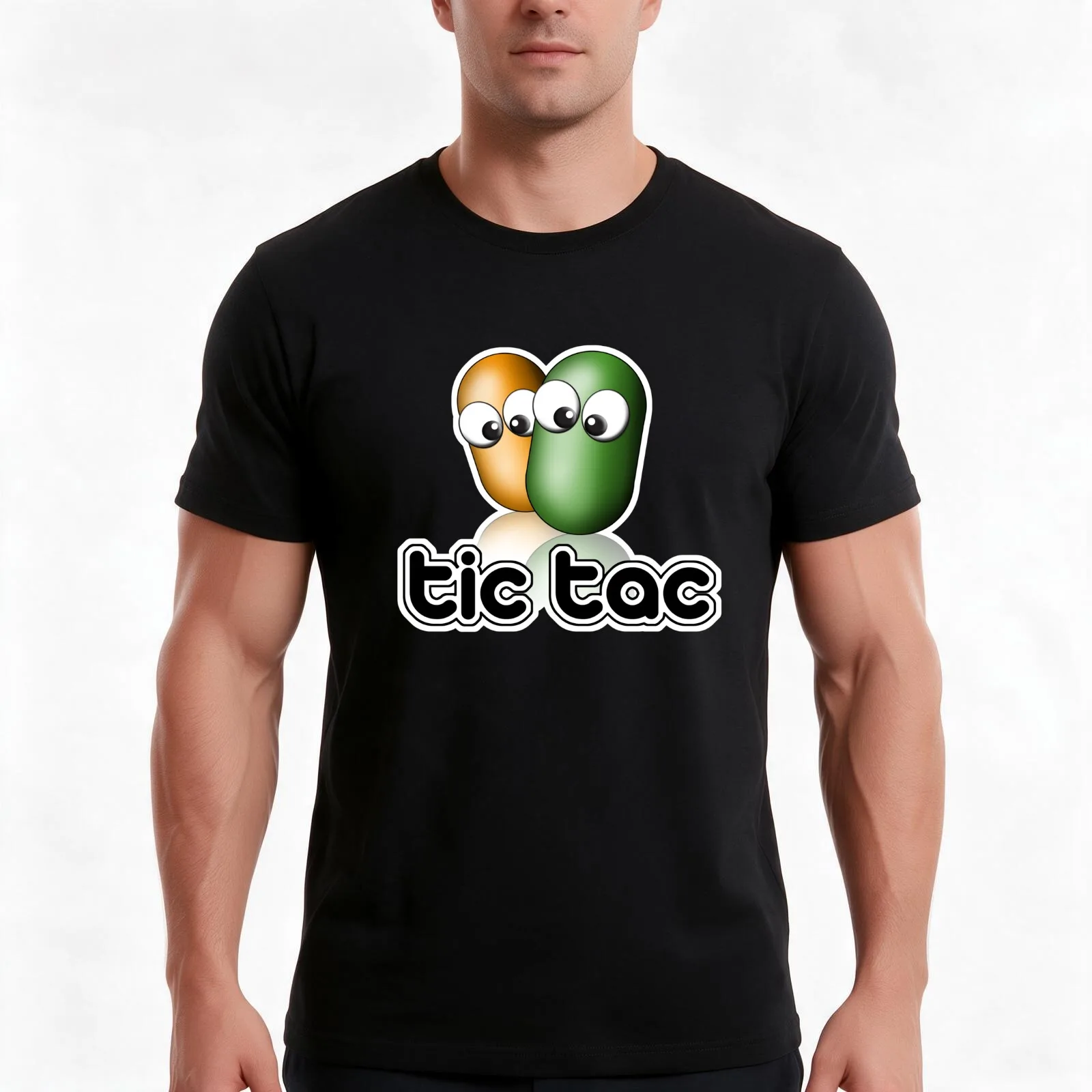 tic tac T-Shirt Summer Casual Cotton Tee Oversized Streetwear Tops Vintage Graphic Print Loose Fit Short Sleeve 100% Cotton