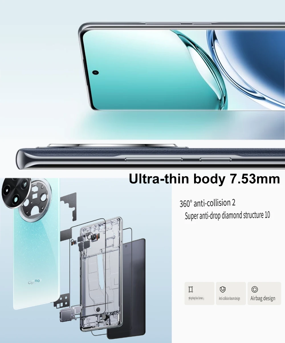 OPPO A3 Pro original smart phone 64MP+2MP main camera AI selfie 8MP front camera long battery life 8GB+256GB mobile phone