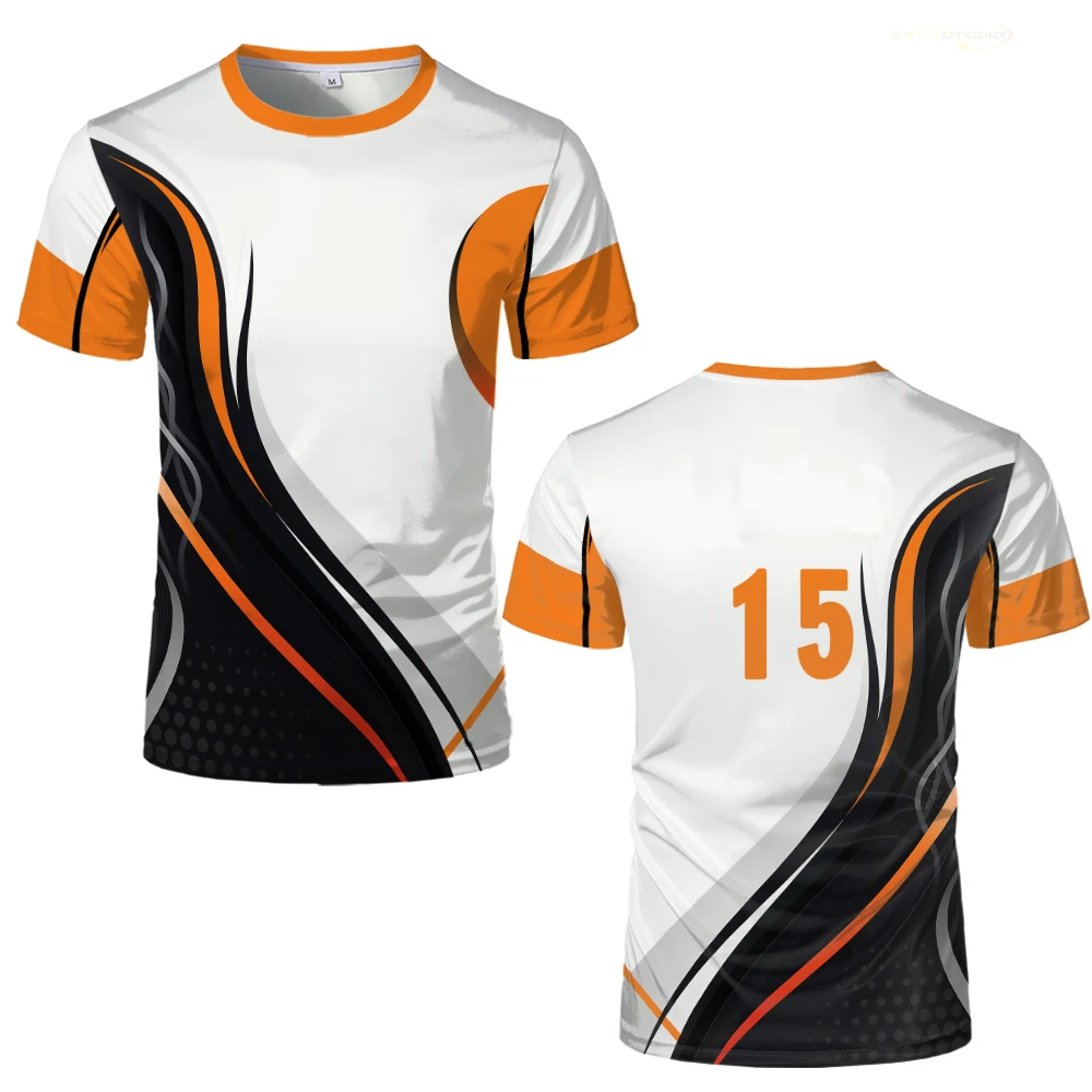 

New Fashion Printed Short-sleeved T-shirts Men's And Women's Competitive Uniforms Team Sports Breathable Jerseys