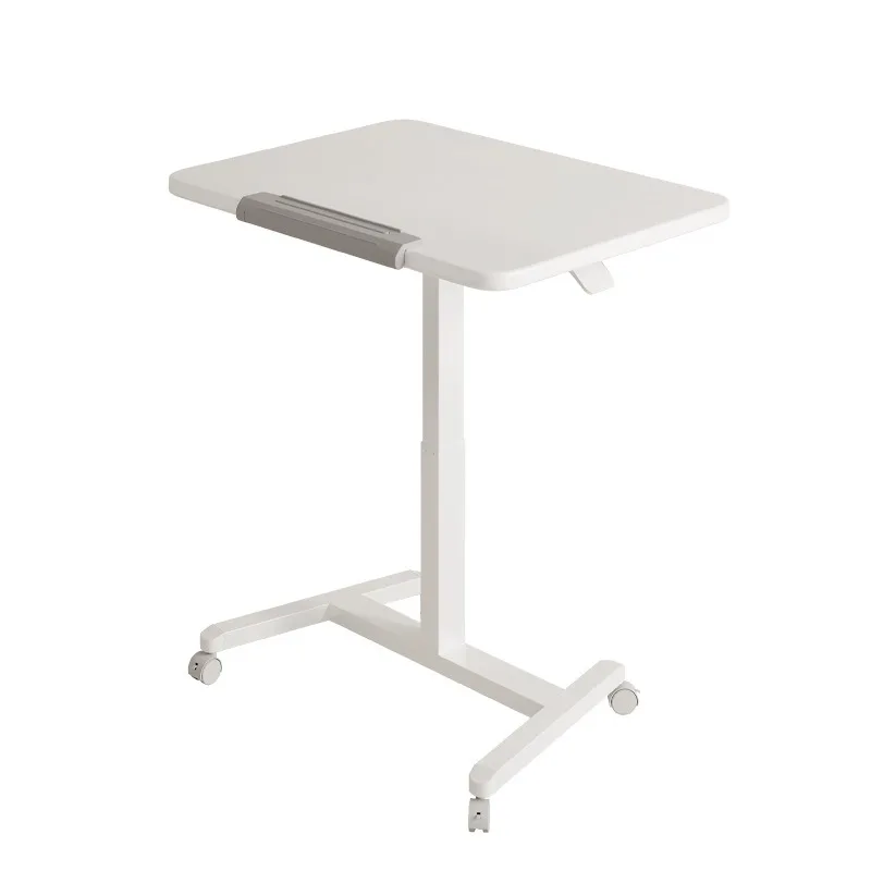 Bedside table Movable lifting computer table Home study office table Folding small desk Standing workbench