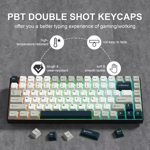 Cherry Profile Custom Keyboard Keycaps 137 Key Double Shot PBT Keycaps for Cherry Gateron MX Switch Mechanical Gaming Keyboards