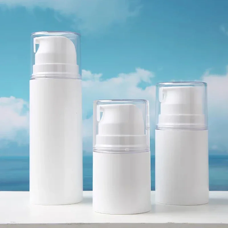 1 pz 30/50/100 ml portatile da viaggio vuoto airless pompa barattolo crema dispenser riutilizzabile a prova di perdite bottiglia cosmetica contenitore di stoccaggio