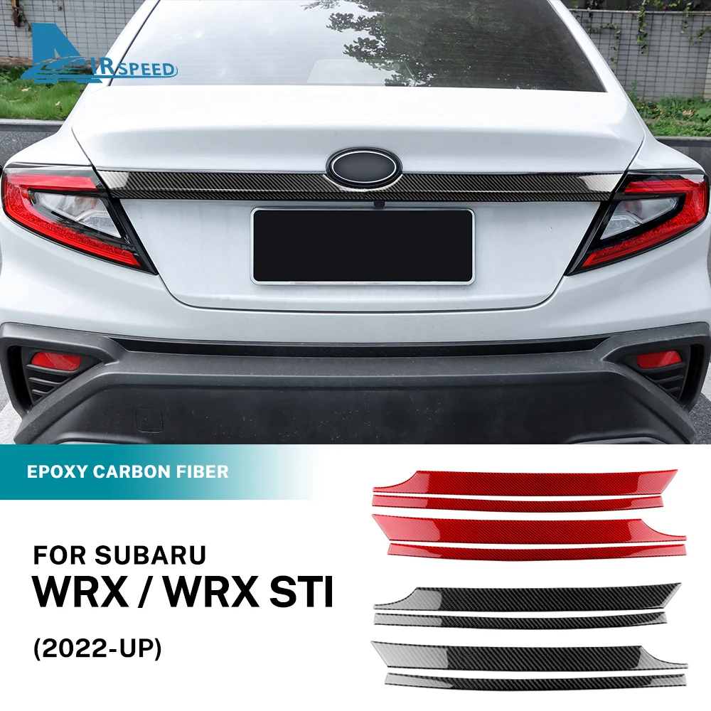 

Real Soft Carbon Fiber Sticker For Subaru WRX/WRX STI 2022 2023 Car Trunk Lid Handle Decor LHD RHD Protect Trim Accessories