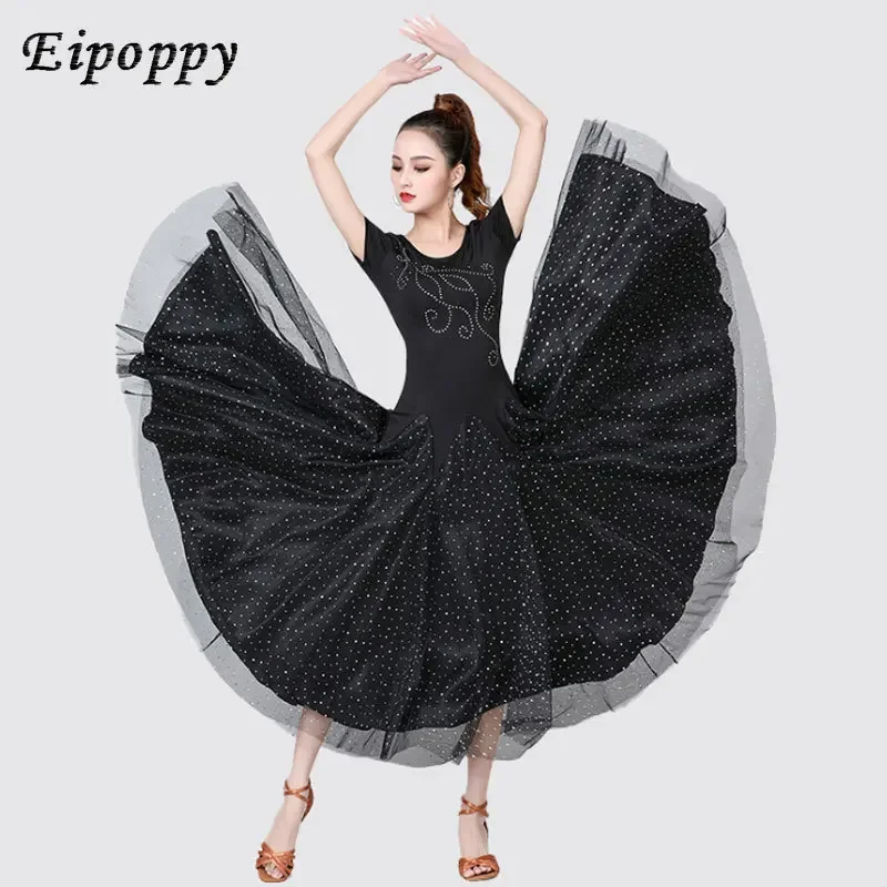 Moderne moderne Tanz kleid langen Rock großen Swing Rock Walzer Tanz Square Dance Kleidung