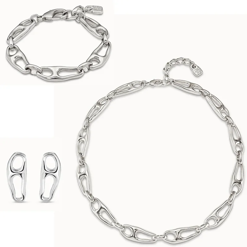 

2024 Испания UNOde Charm модный нейтральный стиль высокое качество серебро Геометрия серия Ювелирные изделия Набор Женский подарок