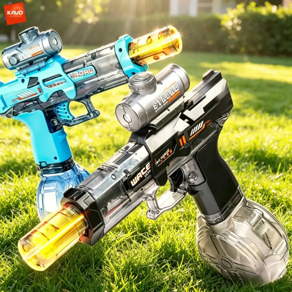 

KAVOWORLD High Capacity Electric Water Gun Continuous Shooting Water Blaster Long Range Rechargeable Toy for Kids Outdoor Beach