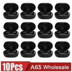 10pcs Wholesale TWS Wireless Headphones Bluetooth Earphone 5.1 Stereo Headset Earbuds with Microphone for Iphone Xiaomi, A6S